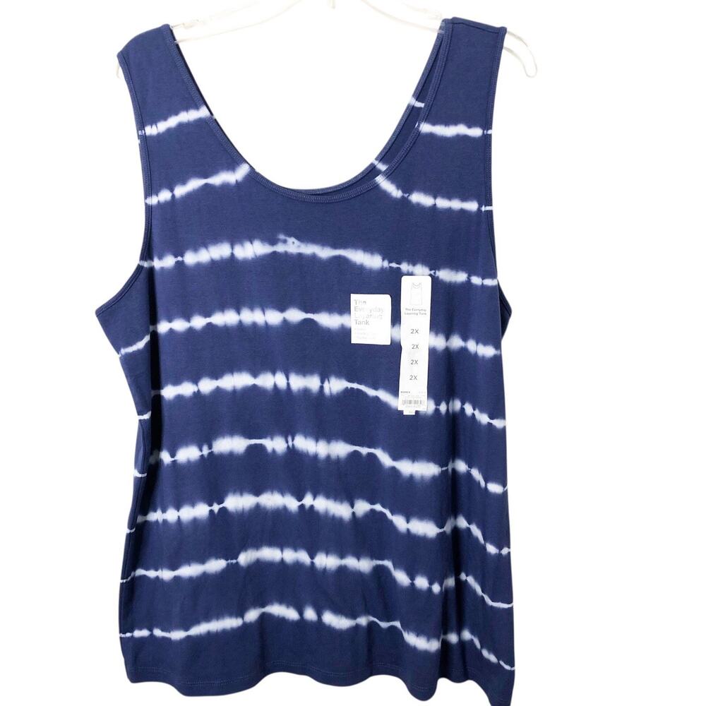 Sonoma NWT Women's Navy Blue Tie Dye The Everyday Layering Tank Size 2X